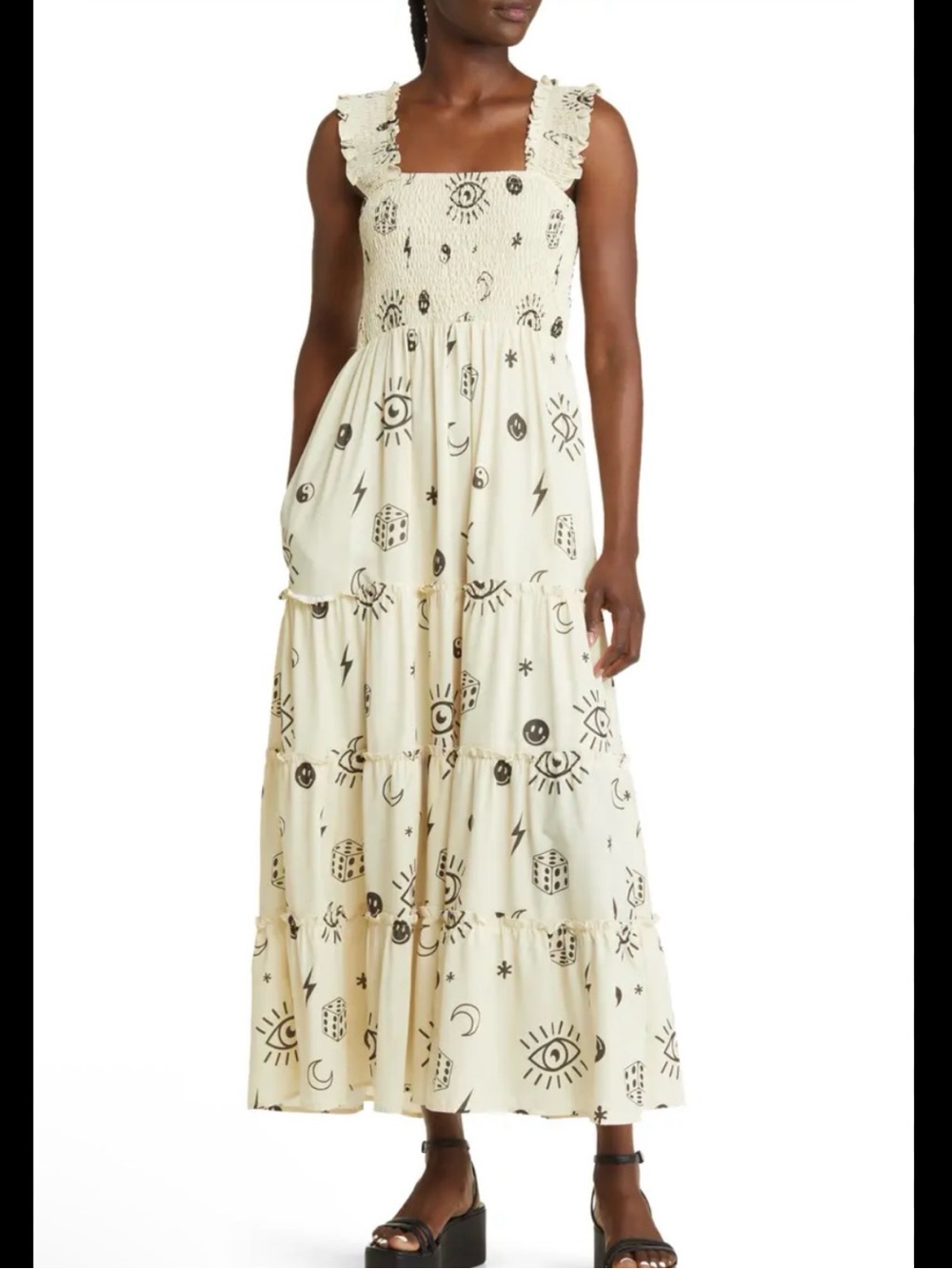 NWT Dressed in LaLa rule breaker smocked maxi sundress